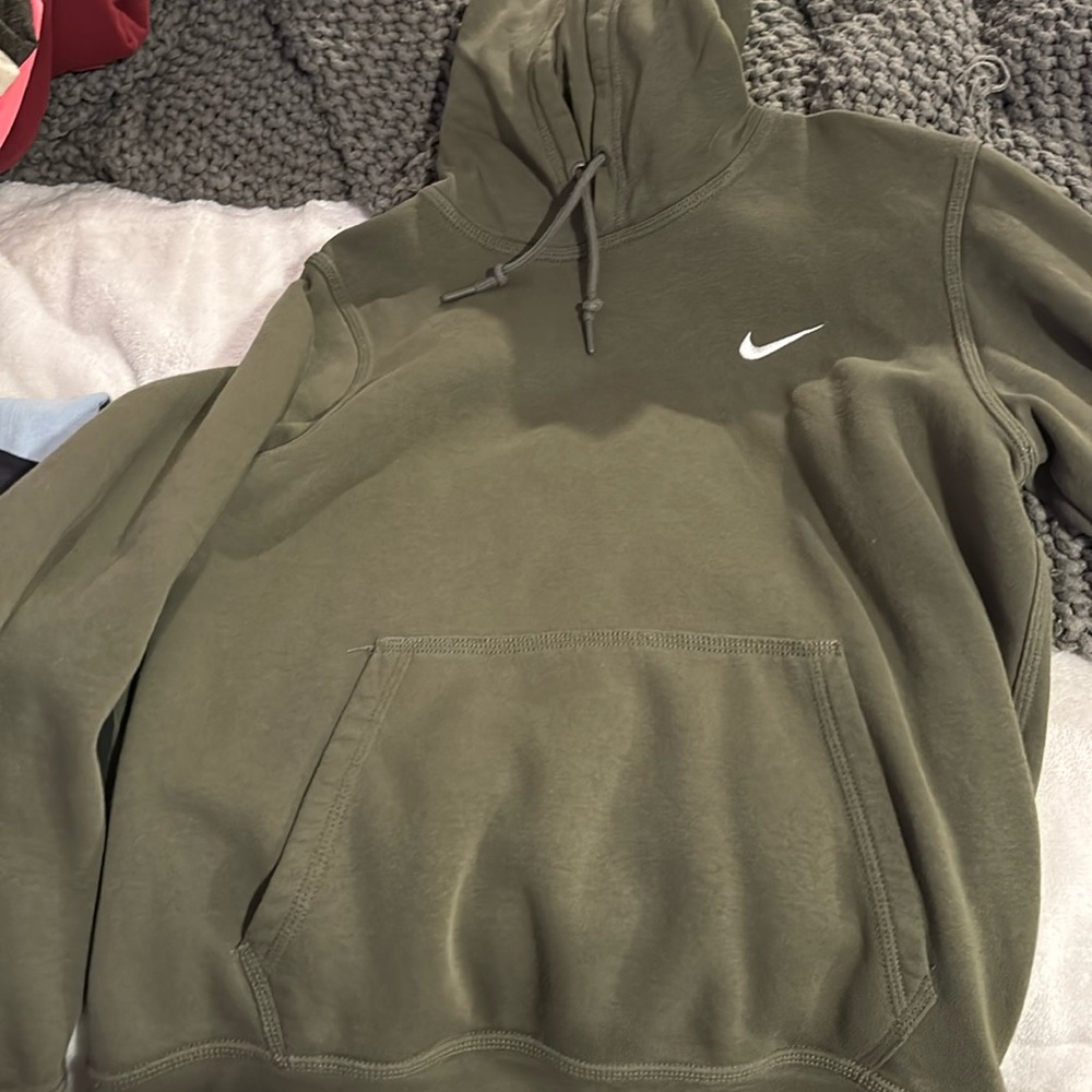 Olive green Nike hoodie